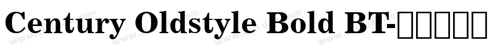 Century Oldstyle Bold BT字体转换